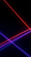 A mesmerizing abstract background featuring vibrant electric neon light streaks crossing a dark void. Energy and modern aesthetic, illumination, glow, aesthetic