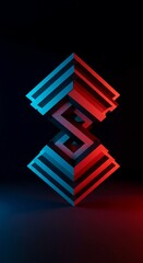 A mesmerizing abstract composition featuring impossible geometric structures that create a deep sense of visual paradox and optical deception, impossible, mind-bending, perspective