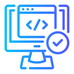 Obraz premium coding gradient icon