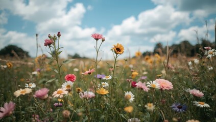 Obraz premium Lovely blooms in a warm field