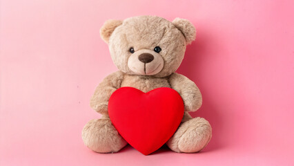 teddy bear with red heart. Valentine's Day gift