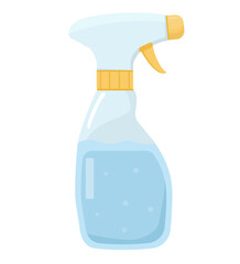 Cleaning Spray Bottle Flat Vector Illustration