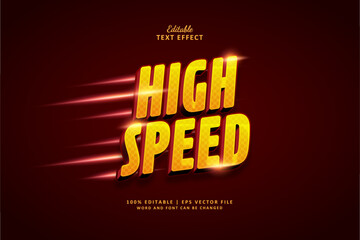 High Speed Editable Text Effect Style 3d Glow Future Tech