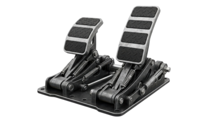 Black and Silver Racing Simulator Pedals Product Shot