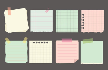 Adorable Kawaii Pastel Sticky Notes and Journal Set. Perfect for planner design, journaling, social media posts, and digital stationery projects.