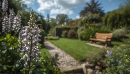 Obraz premium Lovely sword bean blossoms enhance the garden