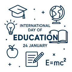 International Day of Education &ndash; 24 January Vector Illustration