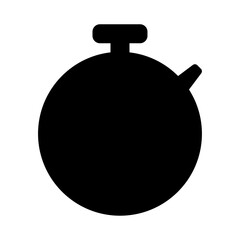 blank stopwatch icon for timer isolated on white