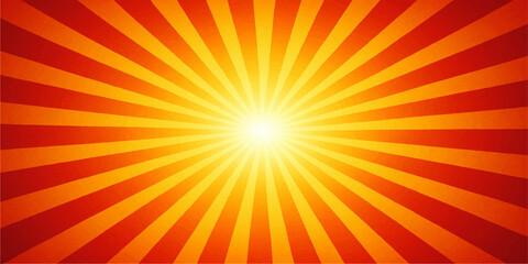 Obraz premium Abstract sun rays background with bright orange vector burst