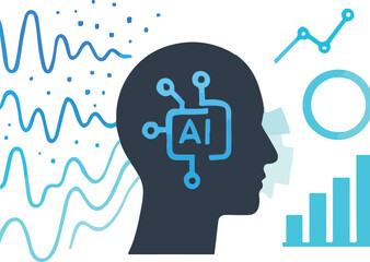 Artificial Intelligence Interpreting Scientific Signals into Human Readable Insight Illustration