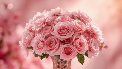 karangan bunga warna rose