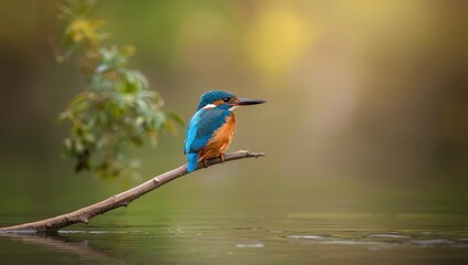 Obraz premium kingfisher perched on a limb