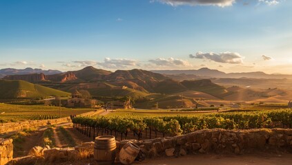 La Rioja, region known for excellent wine and distinctive red terrain with beautiful scenery and paths