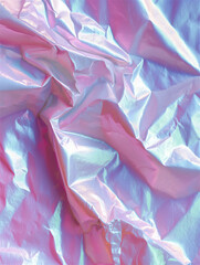 シワしわのピンクのホログラムシート