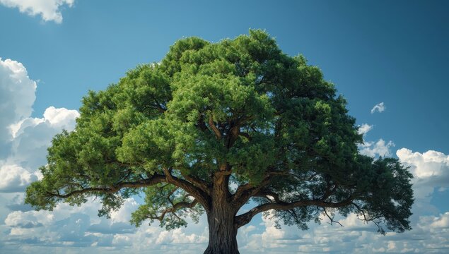 large leafy tree and blue heavens