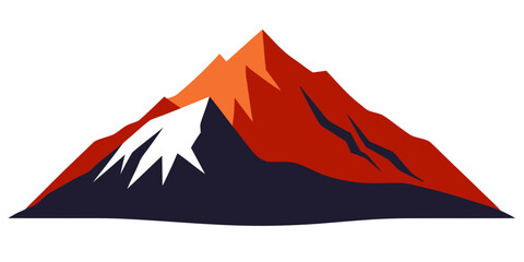 vector illustration of a tent mountain landscape