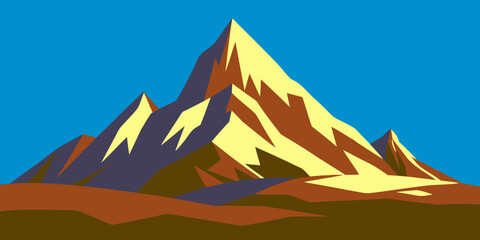 mountain landscape of a tent