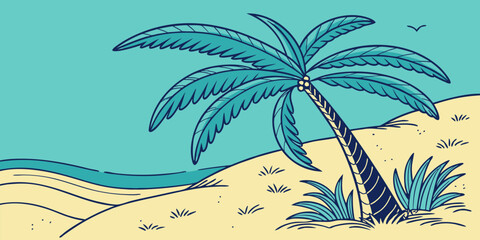 palm trees on the beach