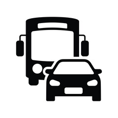 Commuter icon. Traffic. Busy road icon