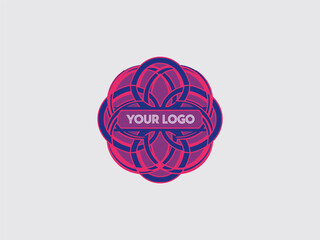 Pink and Purple Abstract Logo Design.