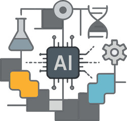 Artificial Intelligence Identifying Gaps in Scientific Understanding Illustration