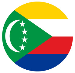 button Comoros flag icon vector illustration 