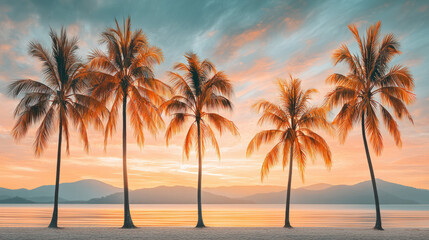 Mission Beach Australia golden sand and palm trees