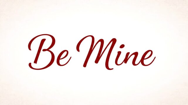 valentinsday 2026 animated text be mine on a vintage background for valentine's day with valentine s day and love and romance and valentines day