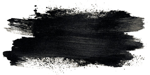 Abstract grunge brush stroke paint blot rough black texture .banner design artistic dirty splatter background .hand drawn ink stroke element for creative layout and artwork.