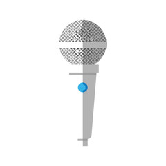 Modern microphone with blue dot Vector