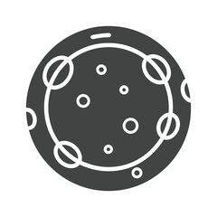 Dark circle with white patterns Vector