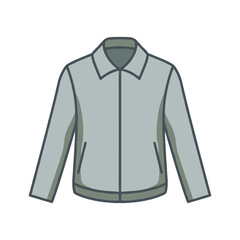 Light blue zip-up jacket Vector