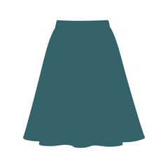 Teal a-line skirt Vector