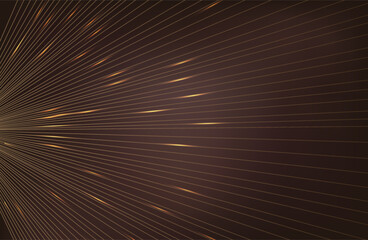 Luxurious abstract golden lines connect at one point to the star. Brown modern background. Suitable as wallpaper background, cover, template. Vector illustration. EPS 10. mocha mousse