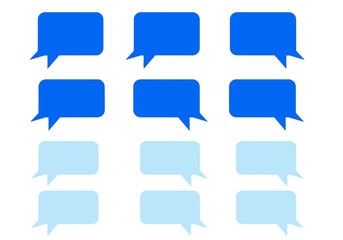 Fototapeta premium Blue speech bubbles for conversation