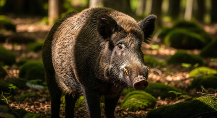 wild boar in forest