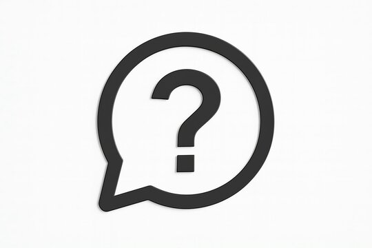 Question mark inside speech bubble symbol - Powered by Adobe