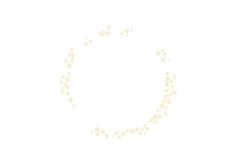 A smiley face made of small yellow dots on a in a curved line