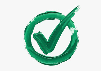 Green checkmark symbol for approval and confirmation