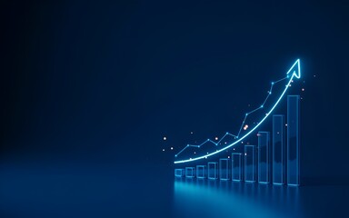 Financial Analysis and Statistics Graph Background, Business Finance Data Visualization for Landing Page