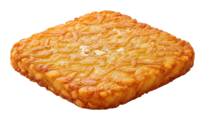 Sizzling hash brown delight breakfast table food cozy kitchen isolated on transparent background