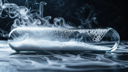 Boiling Liquid in Glass Test Tube with Steam