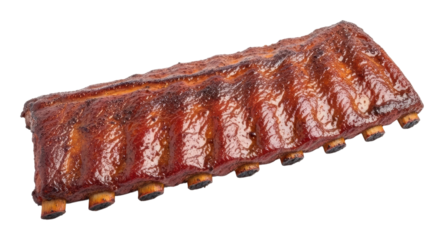 Grilled barbecue ribs backyard cookout food summer isolated on transparent background