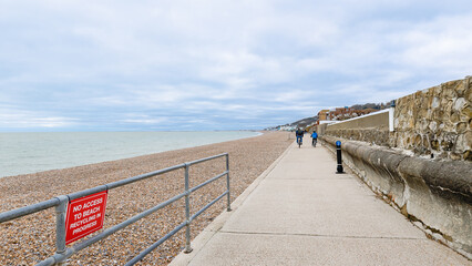 Folkestone beach, in England on winter