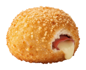 Delicious cheese-stuffed snack bites kitchen food cozy top-down view isolated on transparent background