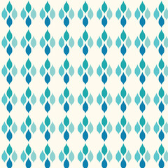 Blue Teal Geometric Leaf Seamless Pattern Background