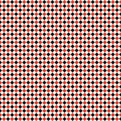 Seamless Red Black and White Harlequin Diamond Geometric Pattern