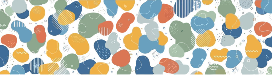 Fototapeta premium Colorful Abstract Pattern with Geometric Shapes