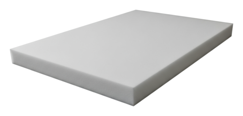Blank foam mattress product minimalist style isolated on transparent background