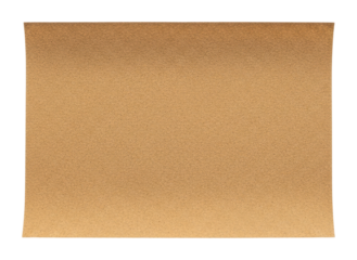 Sanding process of cork sheet workshop action isolated on transparent background